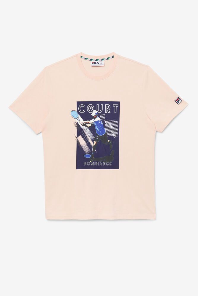 Fila T-Shirt Mens Rose - Court Dominance - Philippines 7253180-JZ